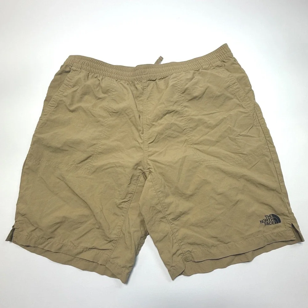 The North‎ Face Men's XL Brown Nylon Hiking Trail Shorts Elastic Waist